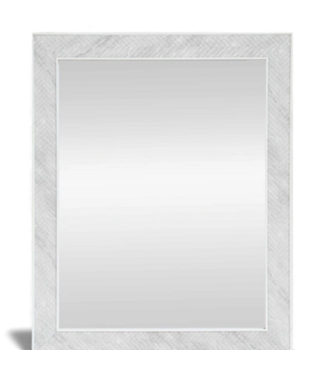 49350 Allen+Roth Rectangle White Marble Framed Mirror