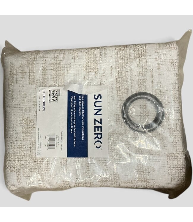 49356 Sun Zero Parrish Distressed Grid Thermal Curtain