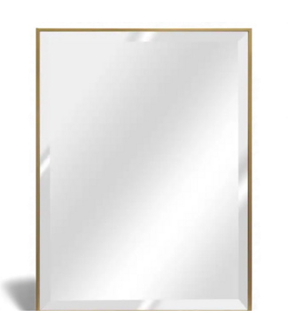 49359 Origin 21 Rectangle Gold Framed Mirror