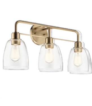 49361 Kichler Meller 3 Light Gold Vintage Vanity Light