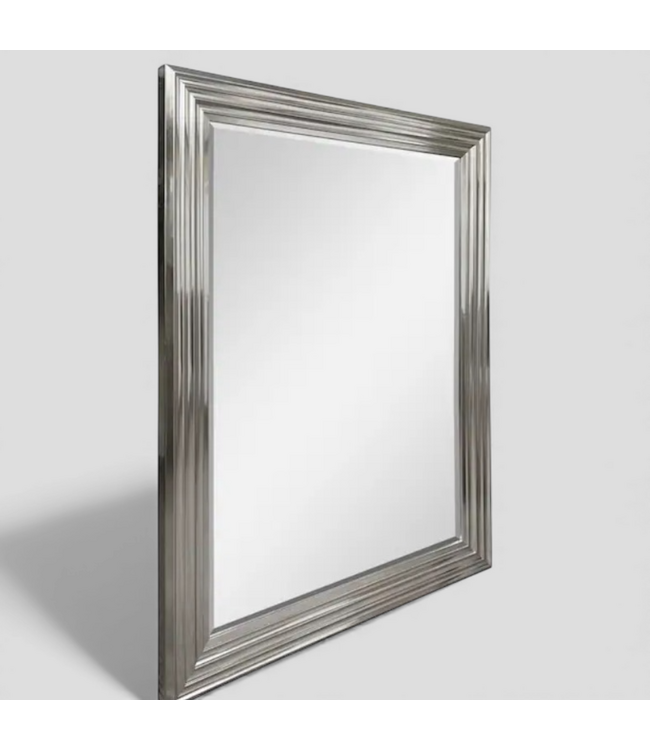 49363 Allen+Roth Rectangle Silver Beveled Mirror