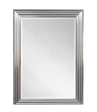 49363 Allen+Roth Rectangle Silver Beveled Mirror