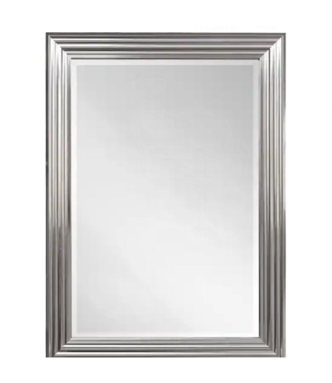 49363 Allen+Roth Rectangle Silver Beveled Mirror