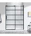 49365 Allen+Roth Matte Black Frameless Shower Door 76"H