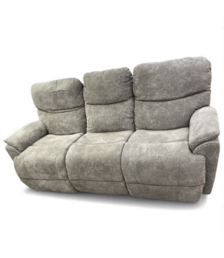 49260 Grey Microfiber Suede Recliner Sofa