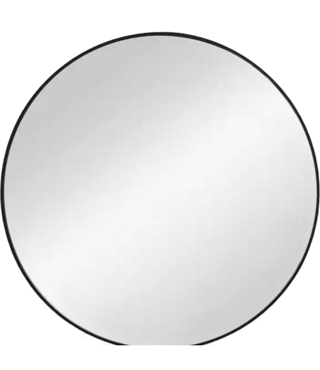 49368 Origin 21 Round Black Framed Mirror