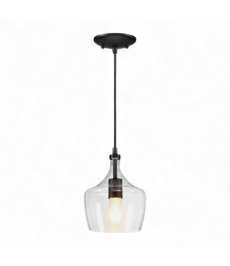 49381 Alfa 1-Light Matte Black Mini Pendant