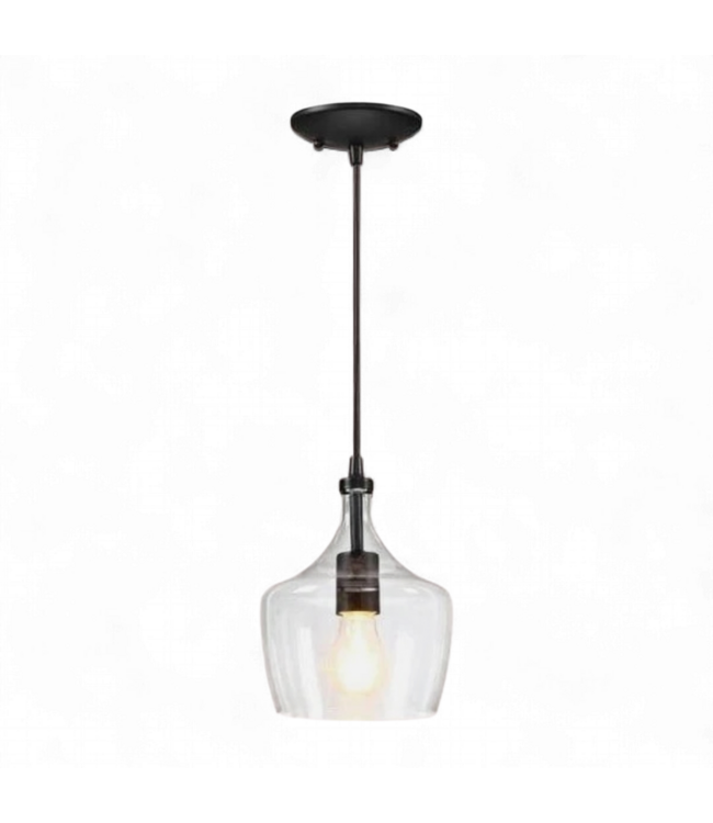 49381 Alfa 1-Light Matte Black Mini Pendant