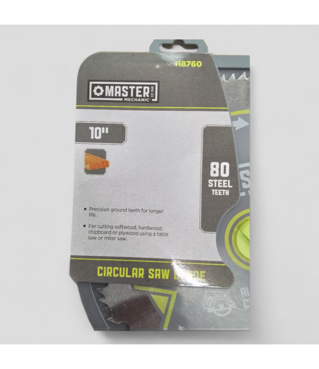 49389 Master Mechanic Steel Circular Saw Blade 10-Inch