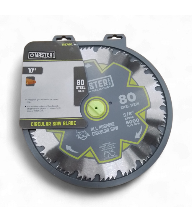 49389 Master Mechanic Steel Circular Saw Blade 10-Inch