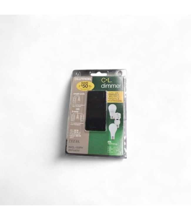 49395 Lutron Diva LED+ LED Rocker Light Dimmer Black