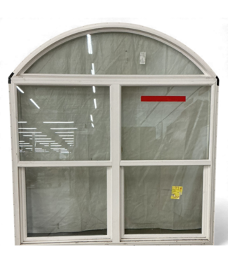 49415 White Vinyl Arched Top Slider Window 71.5" x 77.75"