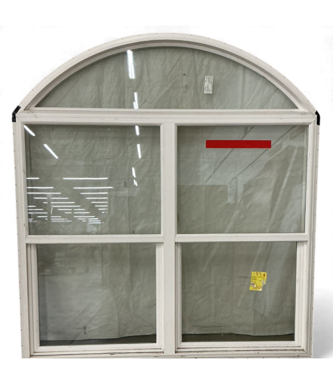49415 White Vinyl Arched Top Slider Window 71.5" x 77.75"