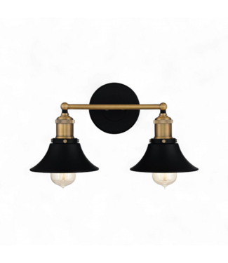 49430 Quoizel Trafalgar 15.25-in Matte Black Vanity light