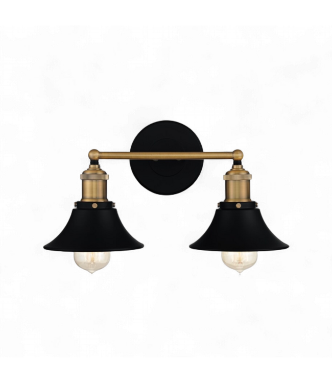 49430 Quoizel Trafalgar 15.25-in Matte Black Vanity light