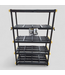 49453 5 -Tier Heavy Duty Black Plastic Utility Shelving Unit