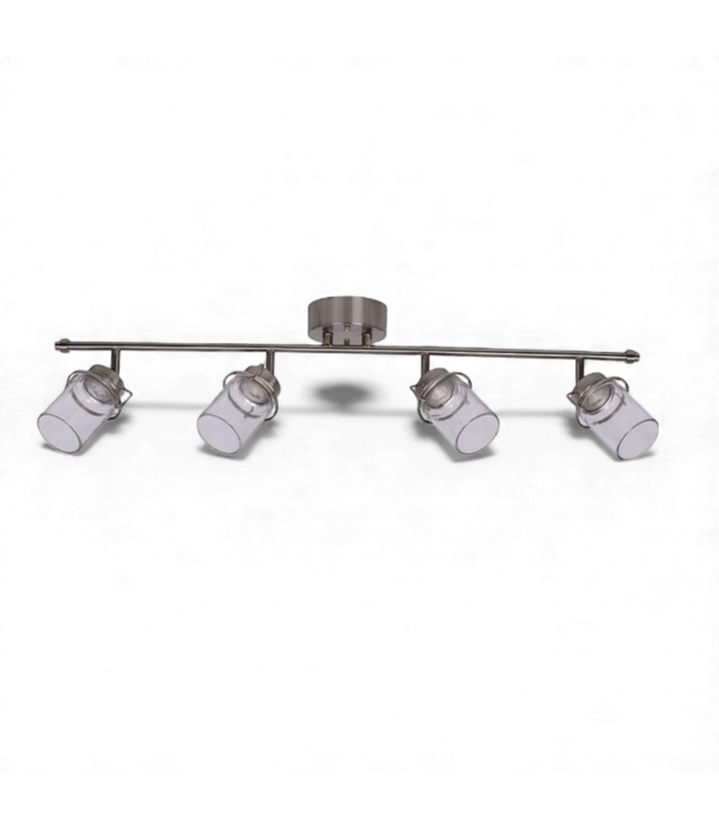 49455 Valleymede 4-Light Brushed Nickel Track Light