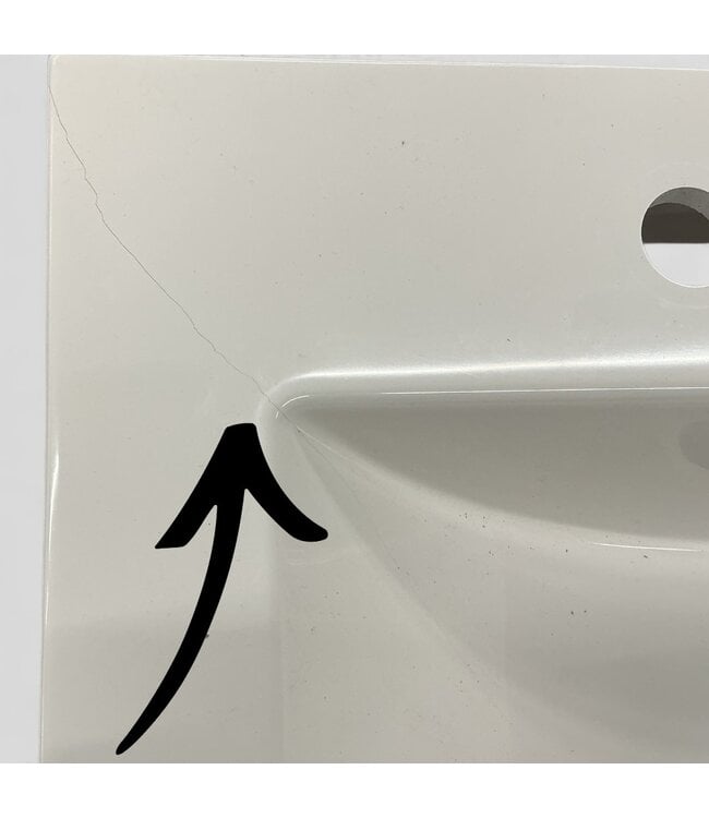 49446 White Single Sink Bathroom Vanity w/Top 30"