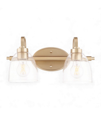 49462 Aged Brass 2 -Light Bathroom Vanity Light 16"W