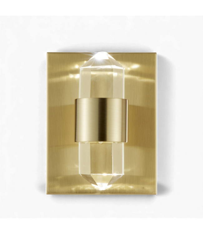 49465 Gold Integrated 2 -Light LED Wall Sconce 4.75"W