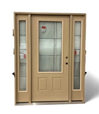 49479 3/4 Lite Exterior Door With Sidelights 62.375W x 81.5"H