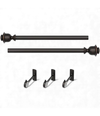 49485 Kirby Oil Rubbed Bronze Curtain Rod with Finials