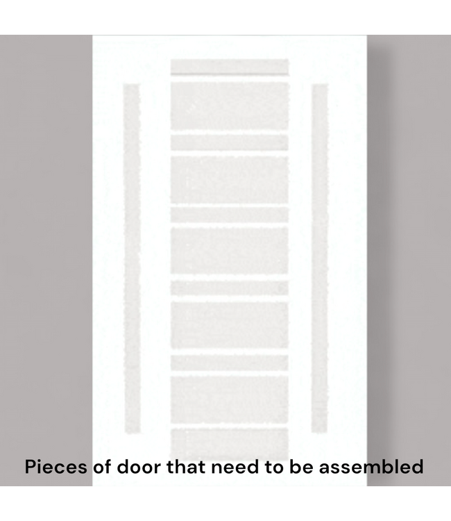 48088 Jujubon Solid Core White Barn Door  60" x 84"