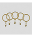 49486 10 -Pack 1-in Brushed Gold Aluminum Curtain Rings