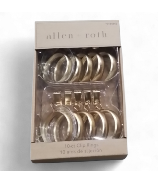49486 10 -Pack 1-in Brushed Gold Aluminum Curtain Rings