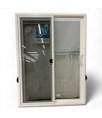 49489 White Vinyl Sliding Patio Door With Blinds 60" x 80"