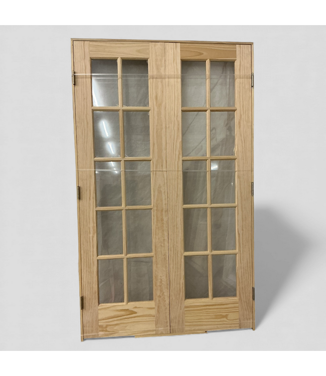 49490 Unfinished Pine 10-Lite Interior French Door 49.5" x 81.5"