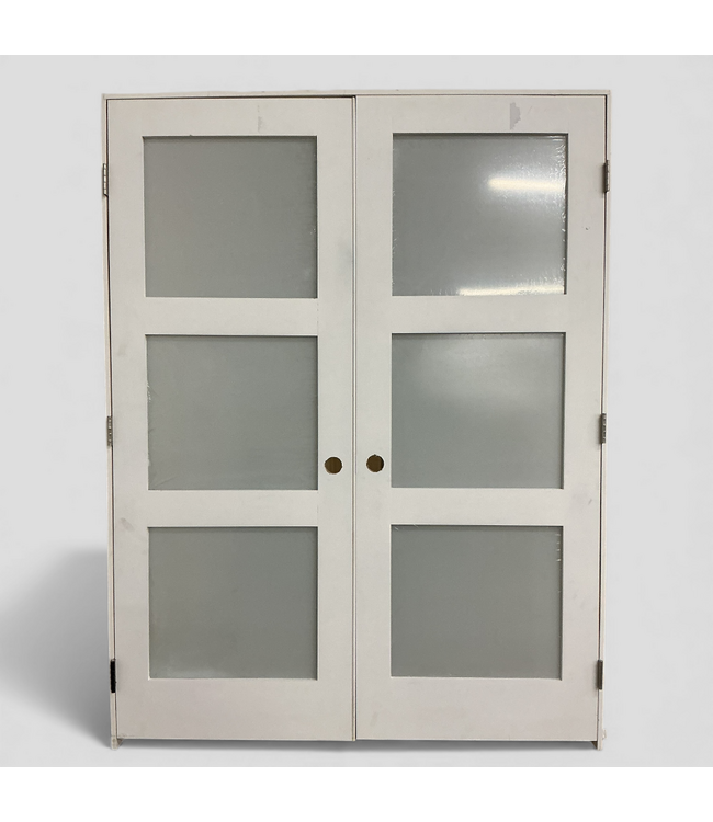 49491 Prehung 3 Lite Interior French Door 61"W x 80.5"H