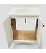 49500 Cotton White Single Sink Bathroom Vanity 24"W