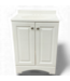 49500 Cotton White Single Sink Bathroom Vanity 24"W