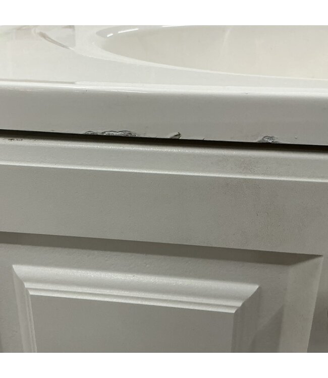 49500 Cotton White Single Sink Bathroom Vanity 24"W