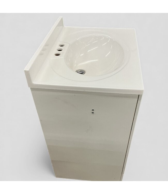 49500 Cotton White Single Sink Bathroom Vanity 24"W