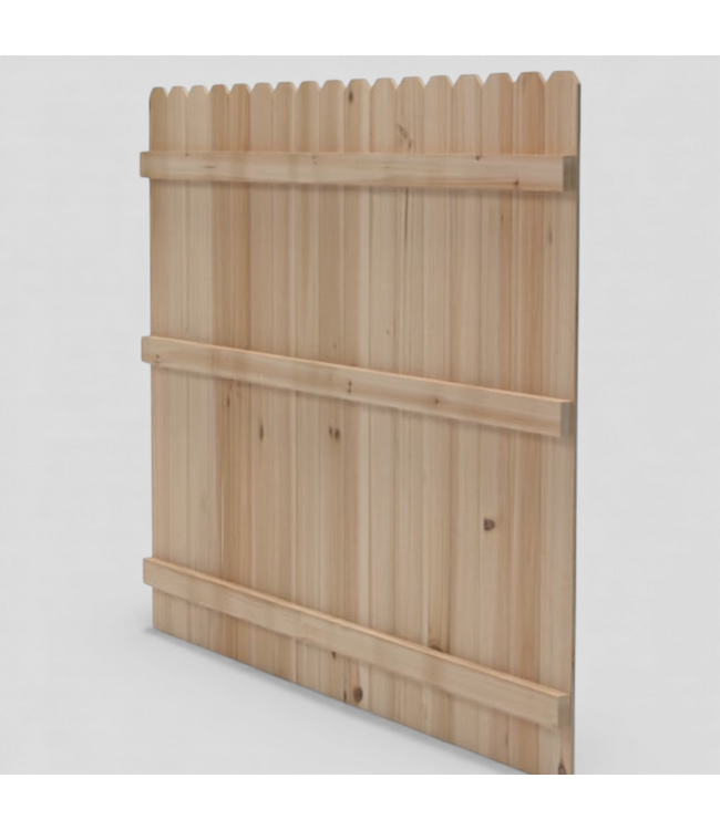 49508 6' x 8' Cedar Dog-Ear Fence Panel Set Of 10
