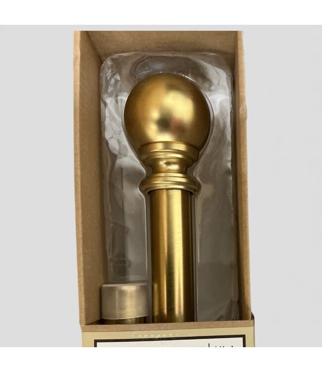 49517 Wallace Brushed Gold Curtain Rod with Finials