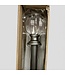 49519 Pewter Curtain Rod with Glass Ball Finials