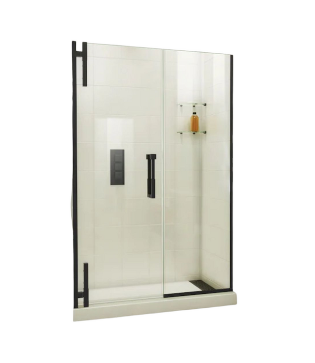 44406 Dreamline Ascend Black Frameless Pivot Shower Door 48"W