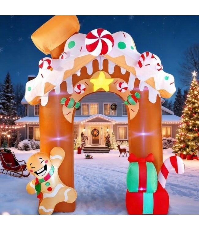 49526 Inflatable Christmas Gingerbread House Archway