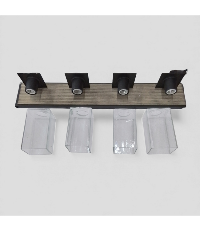 49543 Distressed Antique Gray 4-Light Vanity Light 29.5"