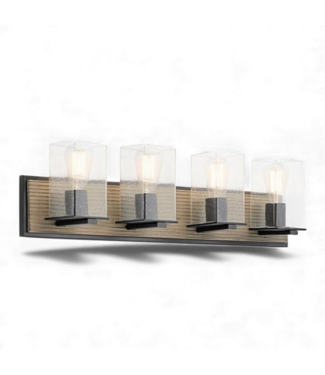 49543 Distressed Antique Gray 4-Light Vanity Light 29.5"