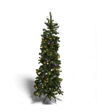 49545 6.5' Douglas Fir Pre-Lit Slim Artificial Christmas Tree