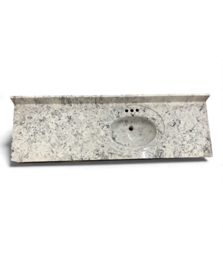 49547 Fogbound Marble Vanity Single Sink Top 69.5"W