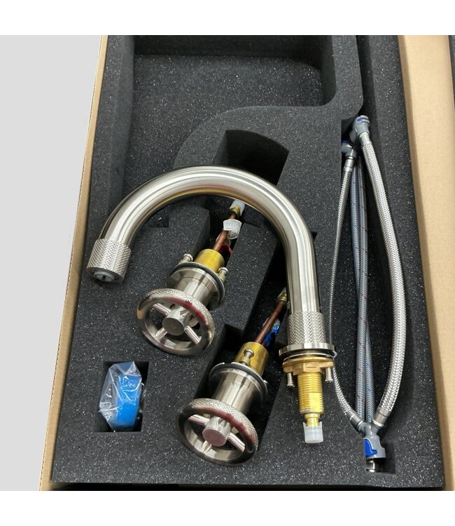 49556 Nickel Widespread 2-Handle Kitchen Faucet