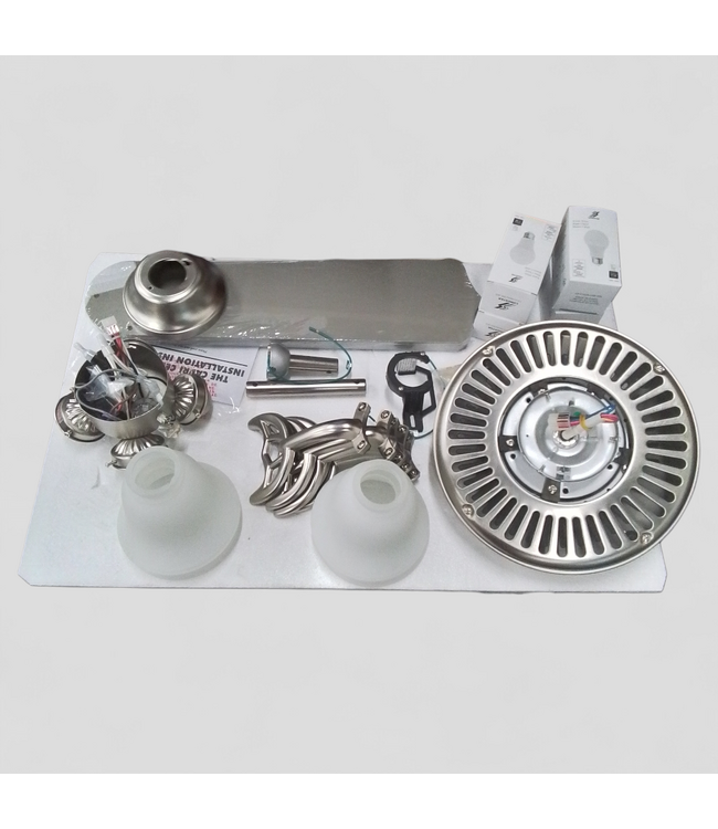 49559 52-inch Ceiling Fan with 4 Lights - Satin Nickel