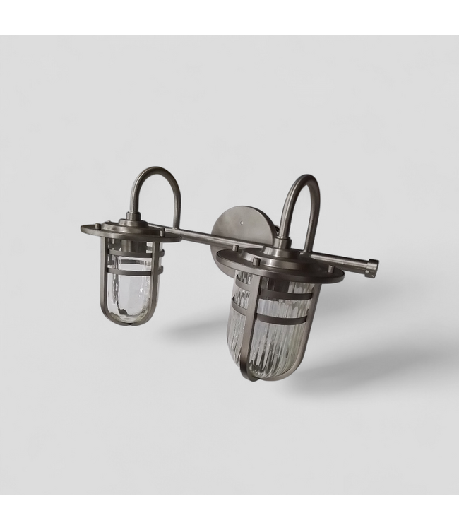 49560 Brushed Nickel 2-Light Bathroom Vanity Light 17.5"