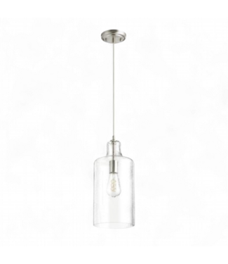 49565 Satin Nickel One Light Pendant 16"H