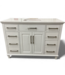 49574 Brookview 48"White Bathroom Vanity With Carrara Top